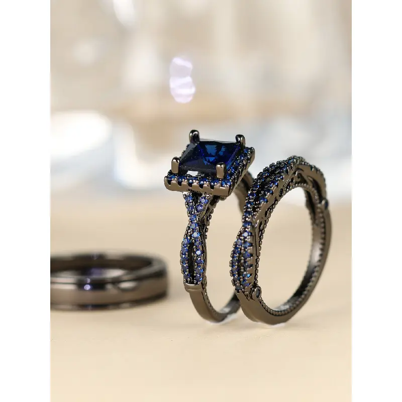 Black Gold Blue Diamond