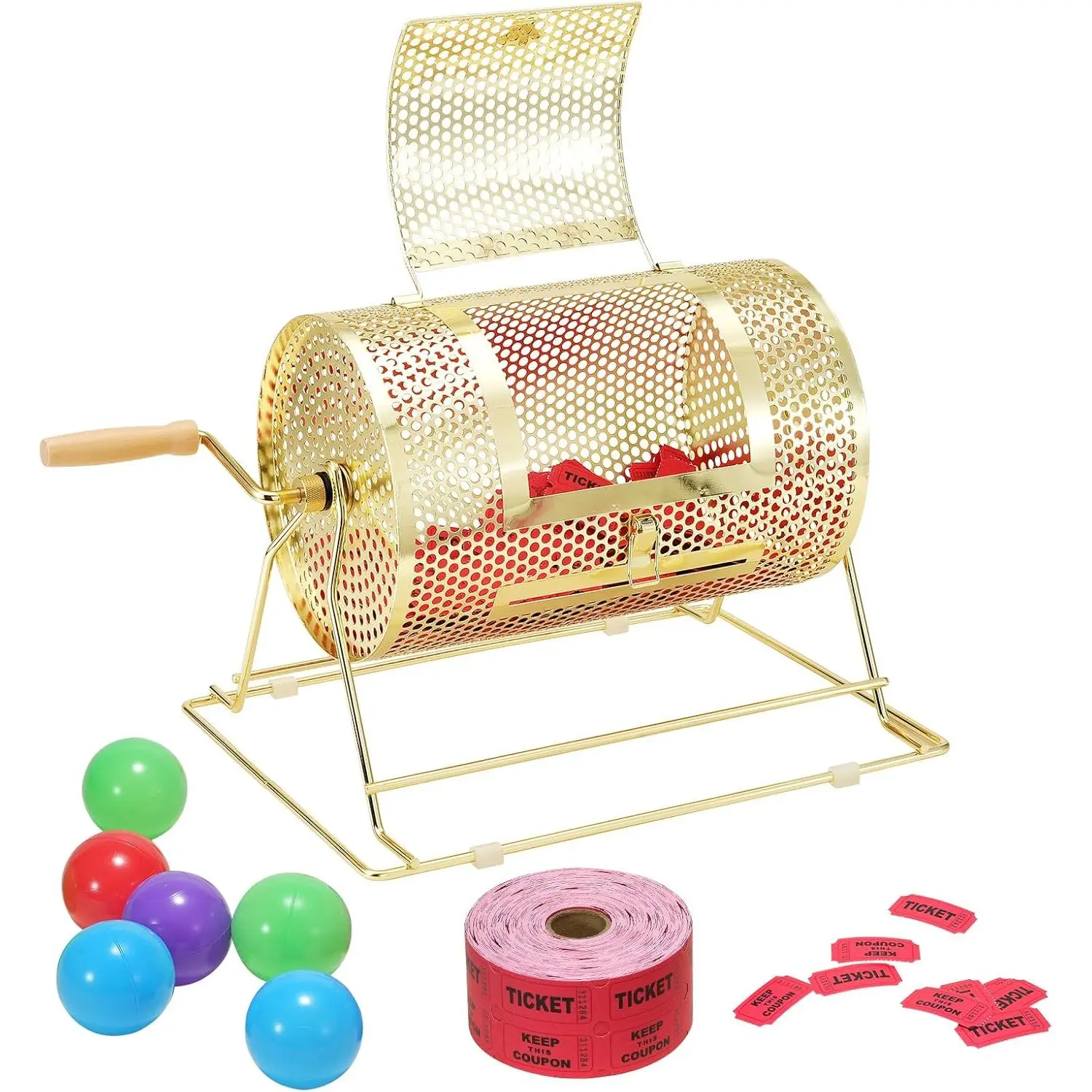 General Raffle VEVOR Raffle Ticket Spinner - 12 x 8 Inch Raffle Drum Lottery Spinning ...