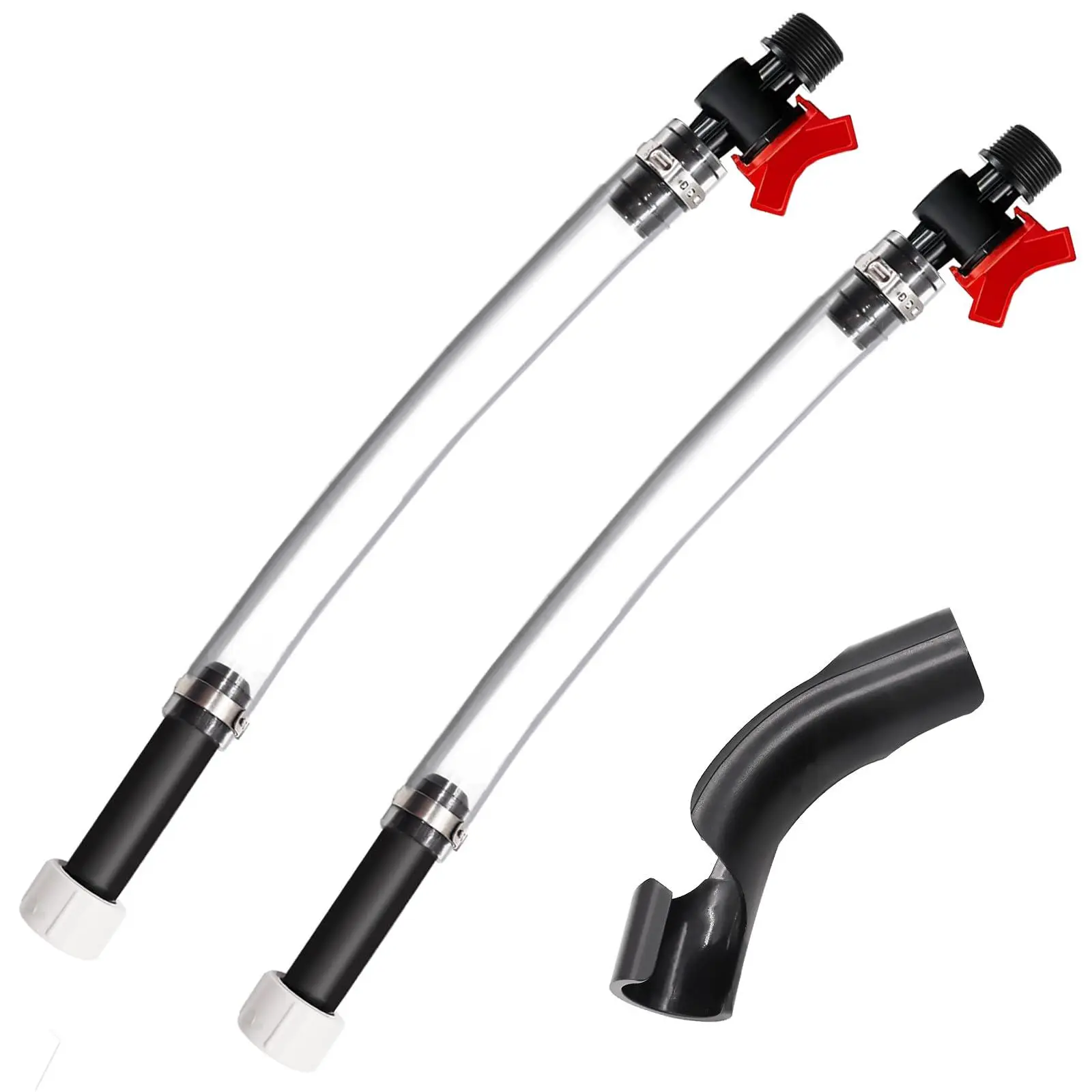2 Packs Racing Fuel Jug Hose with Ball Valve & 1pc Benders,14 Inch Fuel Filler Hose for LC2 Jugs Gas Can Spout Replacement Gas Tank Filler hose Suitable for 5.5 Gallon Vp Jugs
