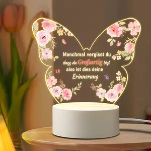 Acrylic Night Light Gift for Women, Birthday Present for Best Friends, Sisters, Colleagues, Daughters, Christmas Gift, Friendship Lamp