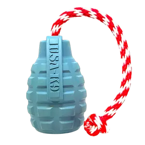 USA-K9 Grenade Shaped Rubber Dog Toy - Chew, Treat Dispenser & Tug Toy | USA