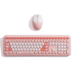 MOFii Wireless Keyboard & Mouse Set, Keyboard Mouse Combo, AA Batteries Required 2.4GHz Wireless Keyboard & Mouse, Round Keys Optical Keyboard for PC & Smart TV