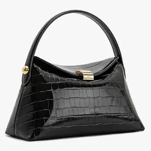 JW PEI Talia Top Handle Bag - Black Croc
