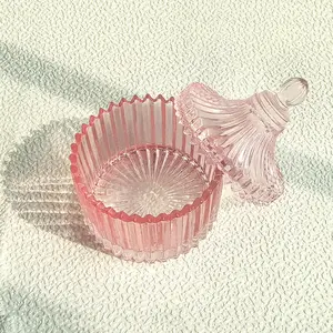 Monomer Dish,Dappen Dish for Acrylic Powder, Large Nail Cup for Nail Monomer Liquid, Glass Cup for Acrylic Nail Brush, Acetone Nail Polish Remover Holder. Pink