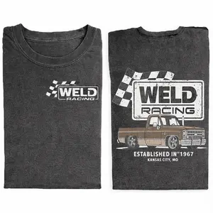 Weld Racing C10 Truck Classic Soft Cotton Crewneck TShirt 2 Sides For Gift Like Dad Menswear Top,Vintage Washed truck Shirt,Oversized tshirts for men,Father's Day Gift