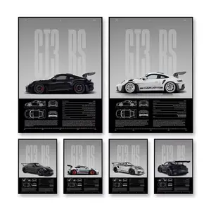 1pc/High-Performance GT3RS Poster, Modern Art Design, Living Room & Bedroom Decor, Office Wall Art, Decorative Piece, Artwork, Printed Artwork, Frameless