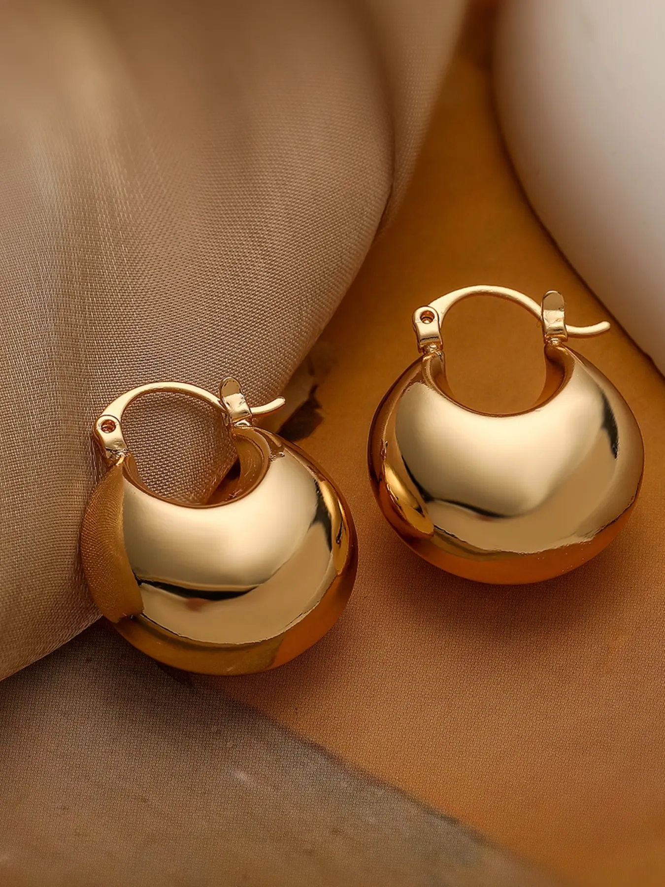 Women's 18K Gold-Plated Copper Earrings, Durable & Stylish Design Jewelry, Perfect Gift for Her, Effortless Look, Statement Earrings, Trendy Earrings, Fashion Earring