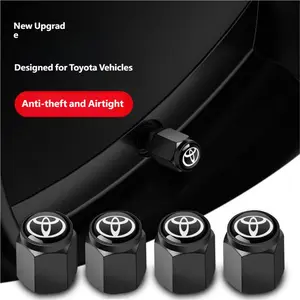 4pcs  for Toyota car tire valve stems, tire valve caps, car tire caps, suitable for medium-, small-sized, motorcycle tires