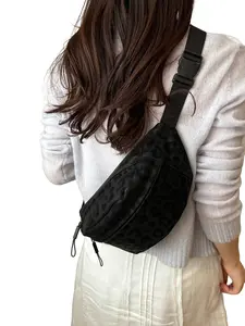 Leopard Print Multifunctional Commuter Crossbody Design Bag, Casual Versatile Shoulder Bag, Retro Outdoor Cycling Waist Pack, Fashion Sports Chest Bag