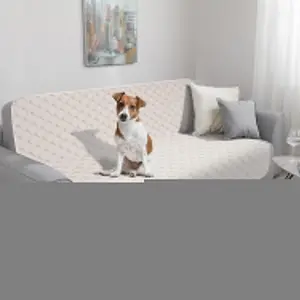 Waterproof Blanket for Dogs Cats, Sofa Cover for Pets, Washable and Non-Slip, Protection, Bed, Furniture, 137 x 208 cm, Cream