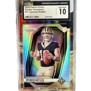 Brand New Spencer Rattler 2024 Panini Prizm Silver Variation RC #37 NO Saints CGC GEM 10