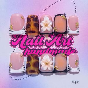 y2k style fake nails, 10pcs fashion press on nails for women & girls diy nail art, elegant stick on nails kit, nail art kits, wrap nail design handmade acrylic nails, flower design nails