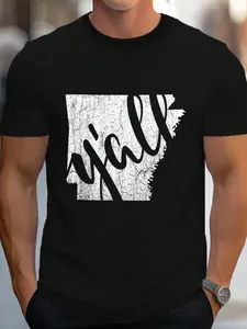 100% Cotton Arkansas Shirt For Women Or Men Arkansas Y'all T-Shirt Women's Men's Graphic Tee Crew Neck summer vacation Tops