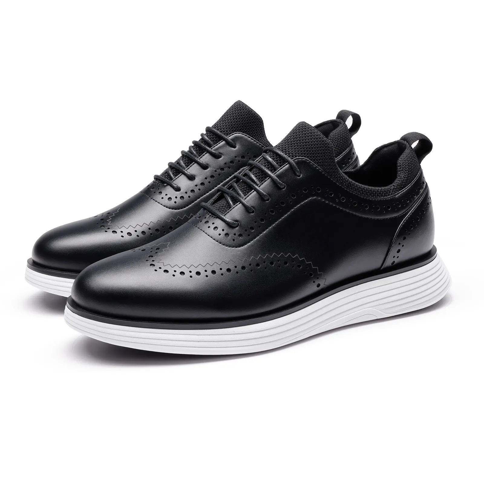 Bruno Marc MaxFlex SuiteCraft Men's Closed Wingtip Oxfords - Smart-Casual Dress Sneakers with Color Contrast Detail, Arch Support, Walking Shoes