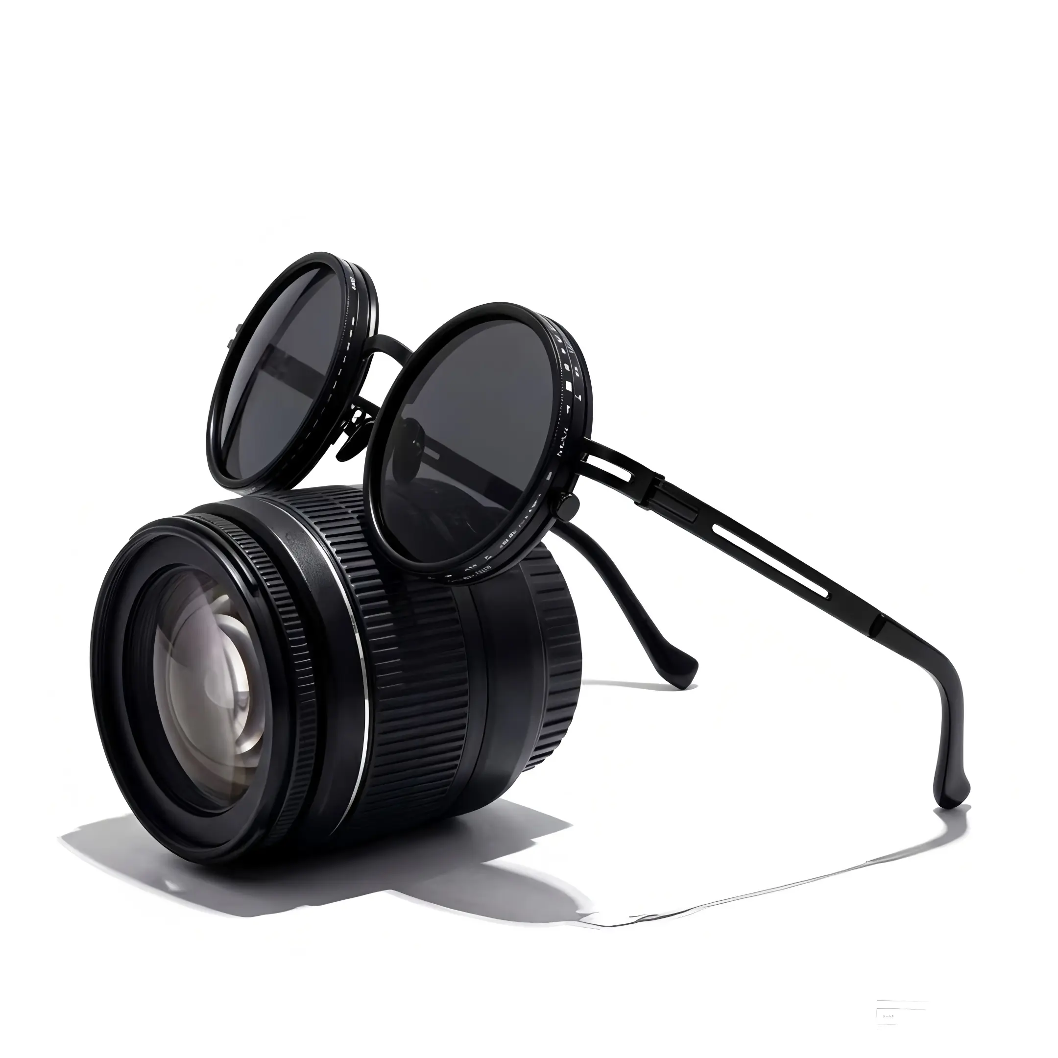 Stylish polarized glasses Lightweight Sunglasses for Men & Women D9 Gears Dimming Frame UV400 Protection Comfortable Fit Ergonomic Steampunk Style Stepless Rotating Dimming 100% UV400 Protection Magnesium-Aluminum Frame Universal Fit summerwins,summerwins