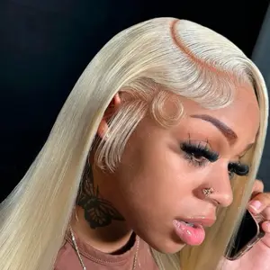 ThePinkDime 300% Density Straight 613 Blonde 13x6 HD Lace Front Wig for Stylish Look