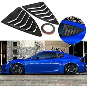 Carbon Fiber Look Window Side Louver Cover for Scion FR-S / Subaru BRZ 86 Easy Installation, Self-Adhesive, Waterproof, No Drilling Required
