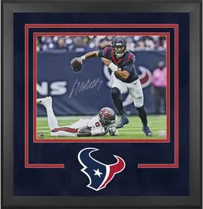 C.J. Stroud Houston Texans Deluxe Framed Autographed 16" x 20" Escape from Pocket Photograph - Fanatics Authentic Certified