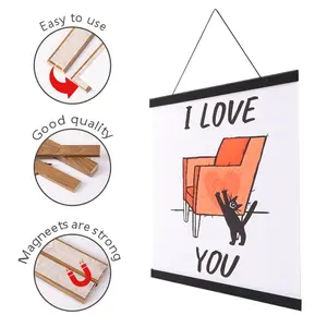 Modern Magnetic Wall Decorative Picture Frame, Photo, Detachable Display, Easy-To-Hang Self-Adhesive Backing, Living Room Decoration