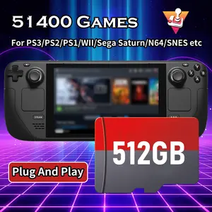 Batocera Gaming TF Card 512GB 51400 Classic Games Plug & Play for Steam Deck Windows PC Laptop Handheld Consoles PS3 PS2 3DO Wii NES N64 NDS Emulators