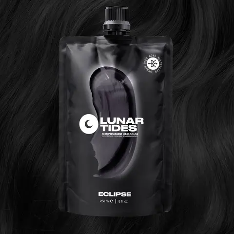 Lunar Tides Hair Color - Eclipse Black Highly Pigmented Semi-Permanent Hair Dye