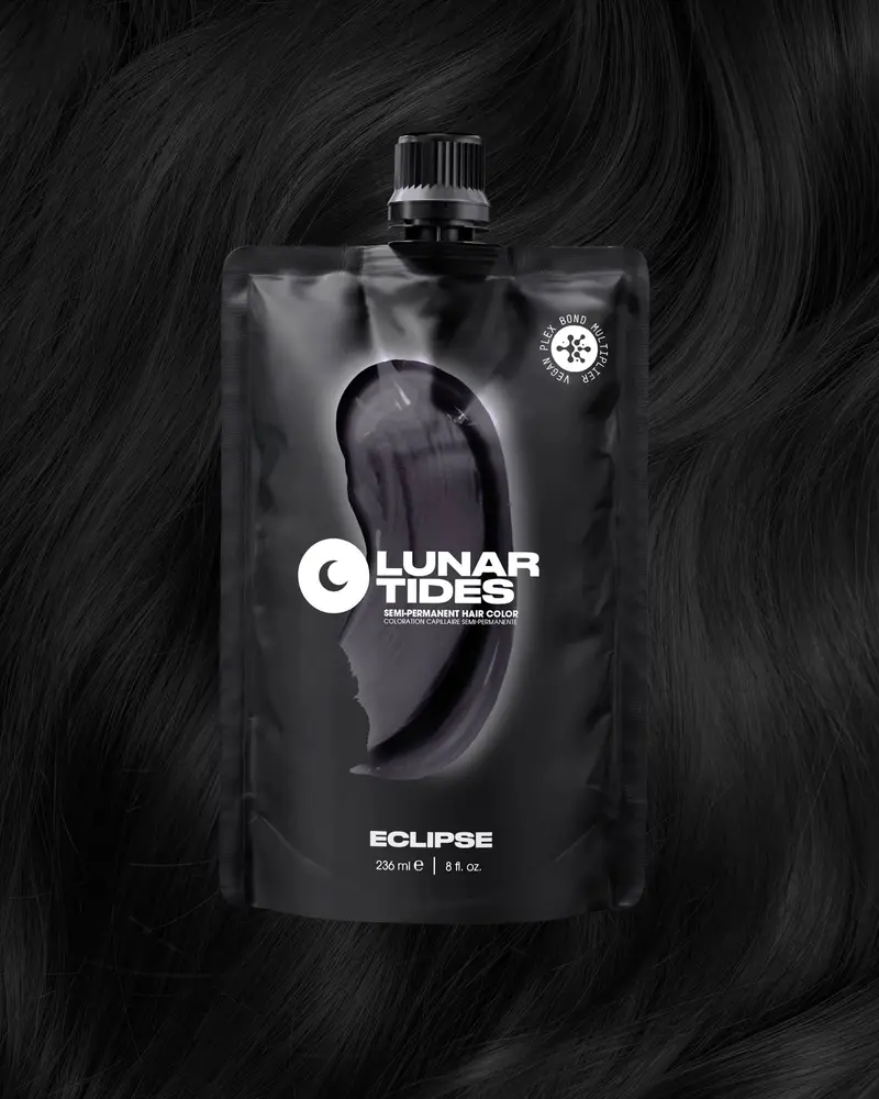 Lunar Tides Hair Color - Eclipse Black Highly Pigmented Semi-Permanent Hair Dye