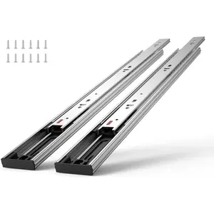 VEVOR 10 Pairs 24 Inch Soft Close Drawer Slides 14 16 18 20 22 24 Inch Heavy Duty Side Mount Rails, Ball Bearing Full Extension Noiseless Dresser Drawer Slides, 100 Lbs Load Capacity
