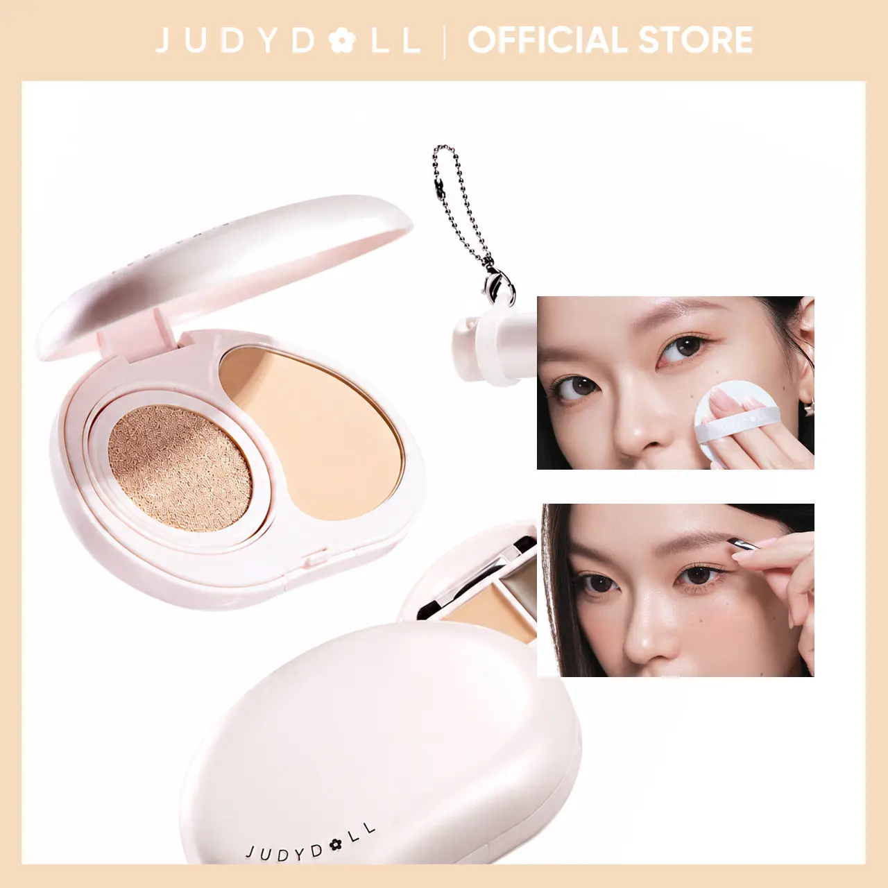 JUDYDOLL Portable Facial Palette, Multifunctional Compact (Concealer, Foundation, Lipstick, Eyeshadow, Contour, Highlighter, Blush), All-In-One, Travel-Friendly, Commuter-Friendly, Buildable Natural Finish, Makeup, Cosmetic, Refresh Look, Summerwins