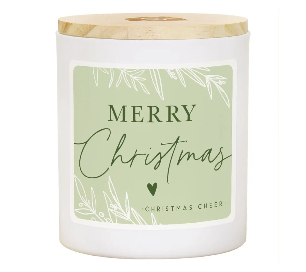 Sincere Surroundings 4.25" Merry Christmas Green Candle