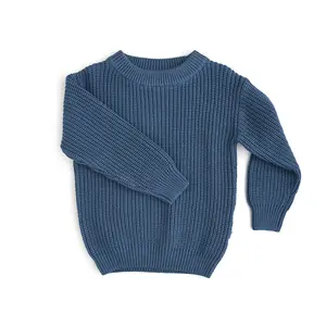 Steel Blue SWEATER Kids Baby Oversized Cozy & Soft Gigi and Max