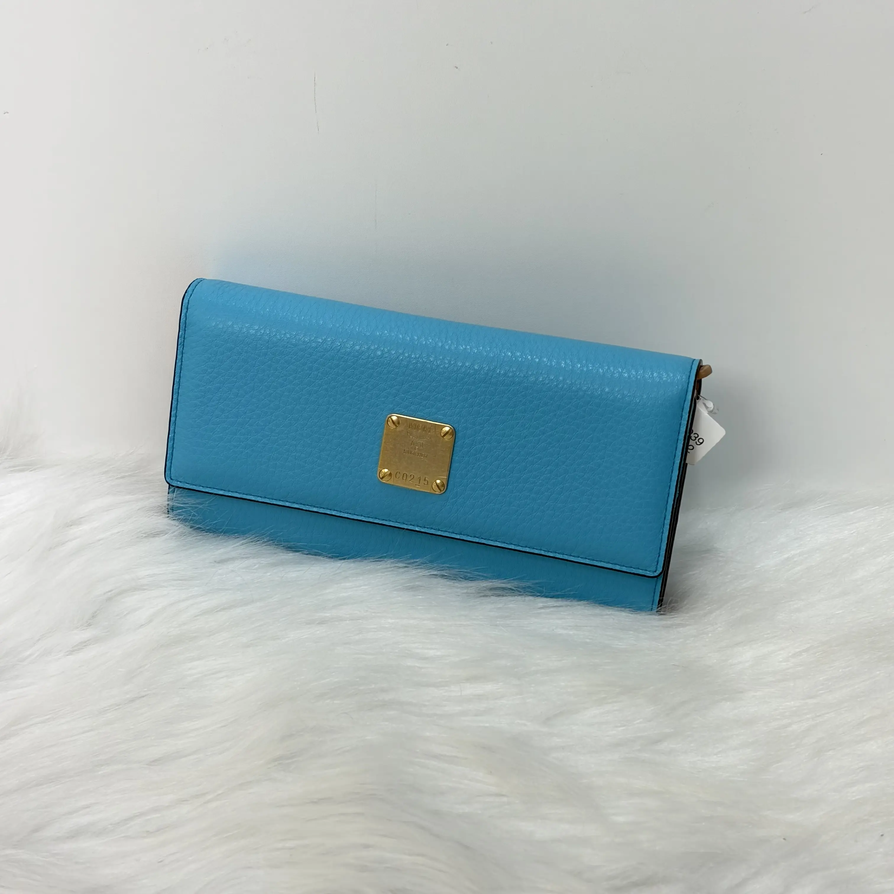 Pre-owned MCM leather Small leather goods Pebble Grain Flap Wallet