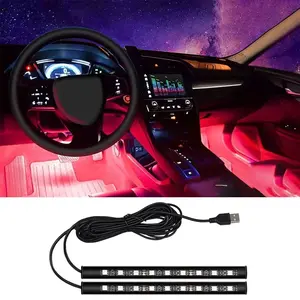 New Car Interior Led Ambient Lights - Cool, Bright Colors, Usb Powered, Car Atmosphere Decoration, Car Light Strips, Foot Lights, Car Decorative Light, Car Light Embellishments