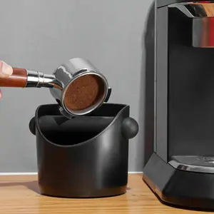 Coffee Tamper Box with Removable Strike Rod, Non-slip Coffee Tampering Station, Coffee Making Tool for Home Office Use