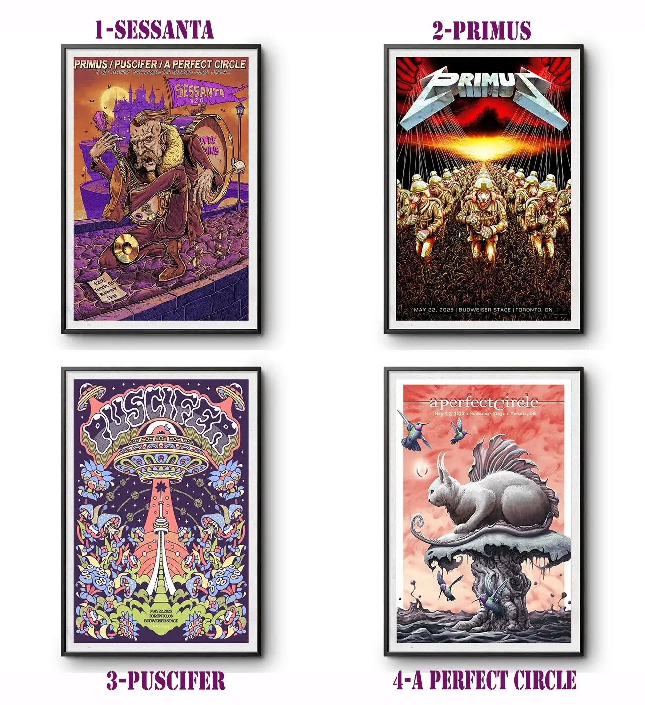 Sessanta V2.0 Primus, Puscifer May 22 2025 Budweiser Stage Toronto, ON Poster
