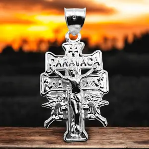 Caravaca Double Cross Silver 925 Pendant