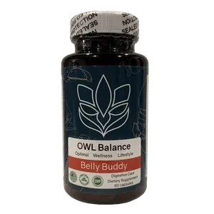 Belly Buddy Advanced Gut Health Support containing a helthy Blend of Probiotics, Prebiotics, and Digestive Enzymes