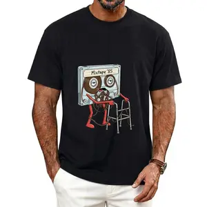 Old Mixtape '85 Funny Cassette Tape T-Shirt, Retro 80s Music Lover Gift Tee for DJ Fans, Graphic Design, Vintage 1985 Mix Tape Hip Hop Streetwear, Soft Breathable Casual Top for Men and Women