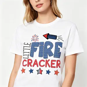 Little Firecracker 4th of July Patriotic Tee | Unisex Fit, Breathable Comfort, All-Season Versatile