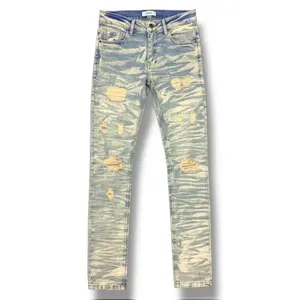 Evolution 'Wild Tiger' Distressed Ripple Denim (Ice Tint) EV-33319