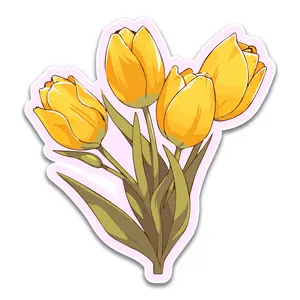 Yellow Tulips Sticker