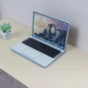 1/6 Miniature Dollhouse Foldable Laptop Notebook Computer for Blyth OB11 Doll Scene Decor Accessories Toy