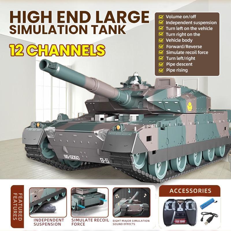 TongLi 1/24 Scale Remote Control Tank, Remote Control Tank, Toy Tank, Realistic Sound and Light Effects, Remote Control Toy Tank, Rotatable Turret, Toy for Boys Aged 8-12, Birthday Gift Toy,Toy Gifts	 Christmas gift	New Year gift Rechargeable