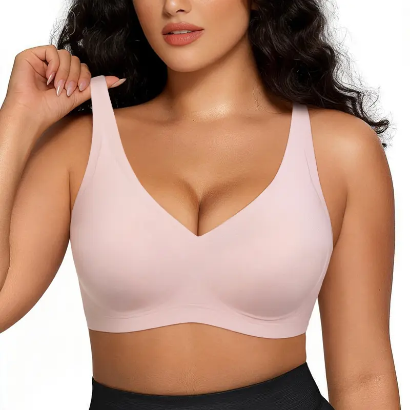 Ecomilky Women Jelly Bras Wirefree Full Coverage No Underwire Everyday Bras Comfortable Wireless Padded Tshirt Bra bralette  、Gift、summer fa#Summervibesshion、Summer vibes / Outdoor fun / Fun in the sun tiktokshopspringglowup,summervibes