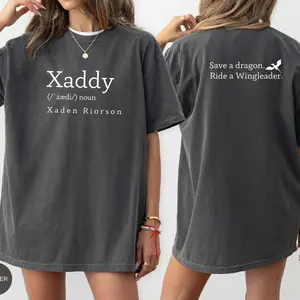Xaddy Shirt Xaden Fourth Wing Iron Flame Shirt Xaden Basgiath War College For Book Lover Dragon Rider Violet Sorrengail Rebecca Yarros