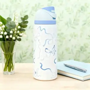 24oz/32oz Stainless Steel Straw Bottle, Insulated Bottles, Insulated over 24 Hours, Leak-Proof, Flip Lid Design, Portable, Ideal for Sports, Travel, School, Gifts, Thermal Flask