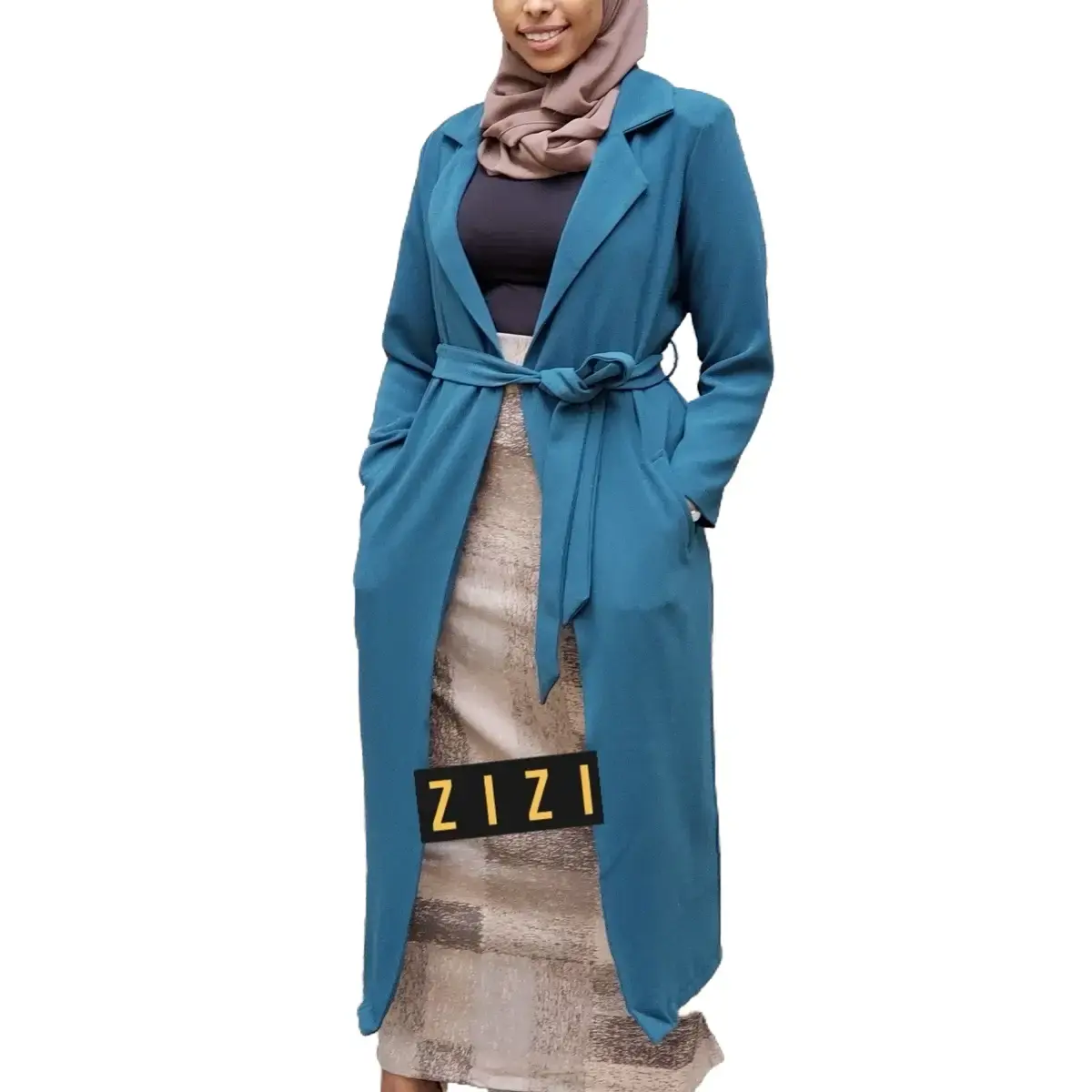 ZZ Long Coat - Outfit, Made for Comfort Jackets Womenswear Medium Tops Turquoise