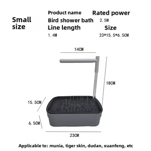 Bird Daily Use Bathtub for Health Bird Shower Basin for Tabletop Parrots Bathing Parrot Bath Automatically Circulates Bird Bath DKSTINYE