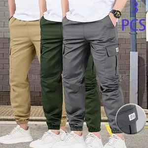Spring And Autumn Style Men'S Three-Piece Set Multi-Color Workwear Jogger Pants Casual Beige pantalones para hombre pants for men cargo pants for men