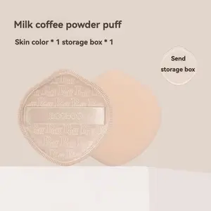Milk Coffee Foundation Sponge, Cotton Candy Makeup Sponge, Liquid Foundation Applicator, Dry Wet Use, Suitable for Oily Skin