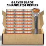 PSLEE Men's Shave Sets - Unscented Razor with Ergonomic Handle, Replaceable Sharp Heads, 24/48 Refills, 48 Refills + 1 Handle Option, Cleansing, Long Lasting, Effective Shaving Experience for Daily Care Easy Swaps